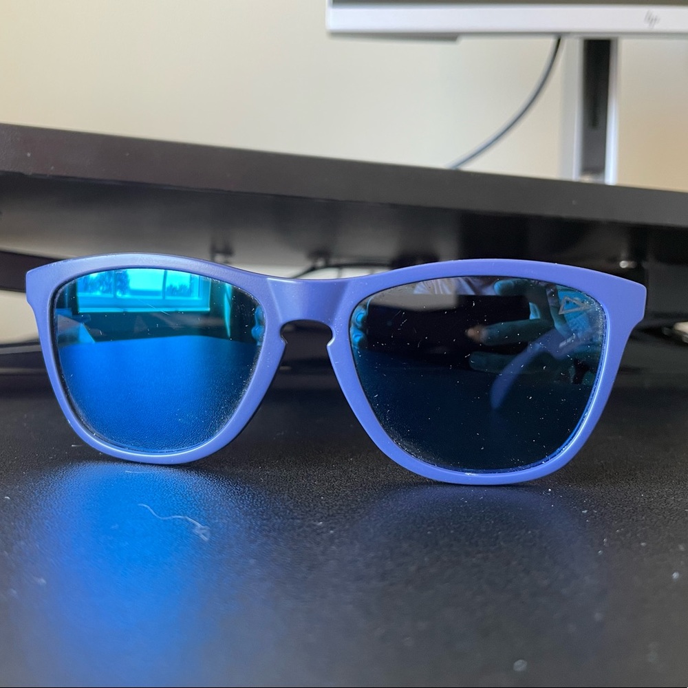 Oakley Matte Blue Frogskins Sunglasses